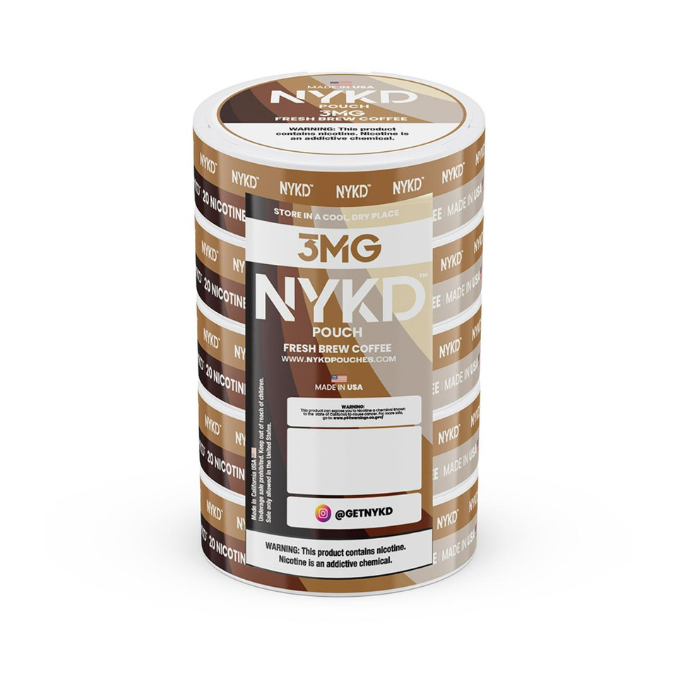 NYKD Nicotine Pouches - 5PK Fresh Brew Coffee - 3MG
