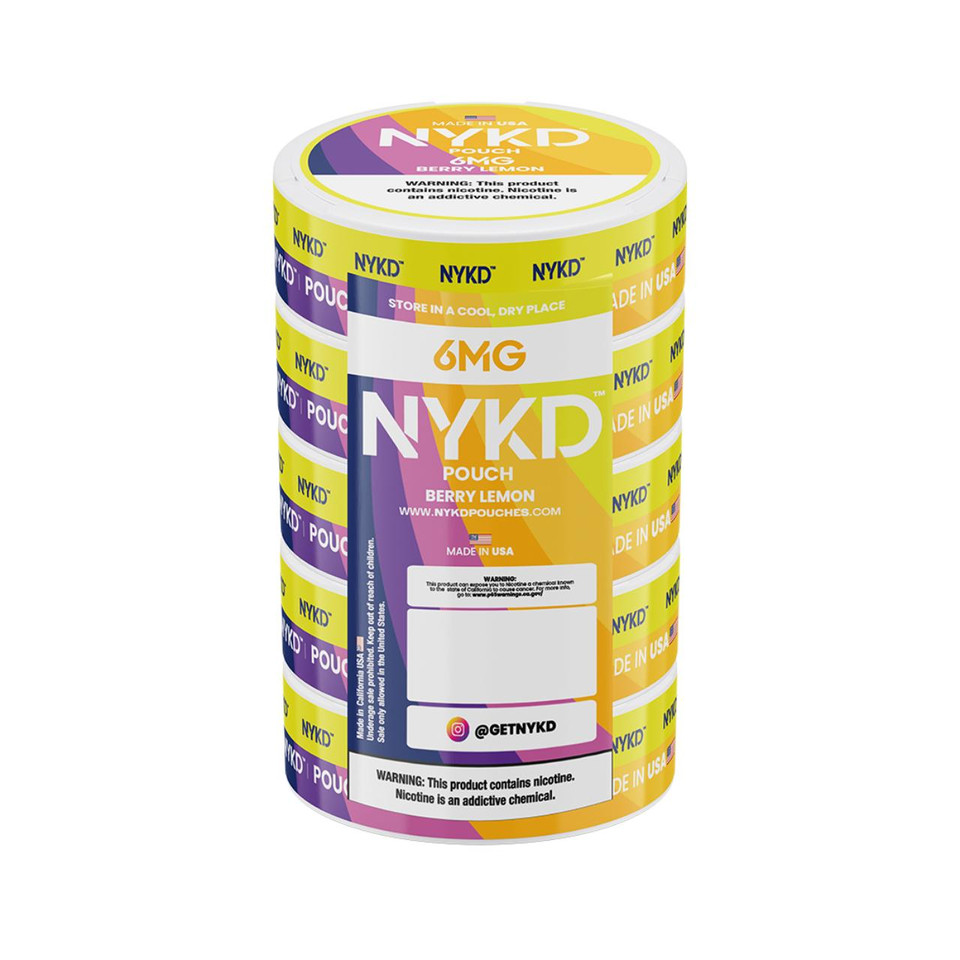 NYKD Nicotine Pouches - 5PK Berry Lemon - 6MG
