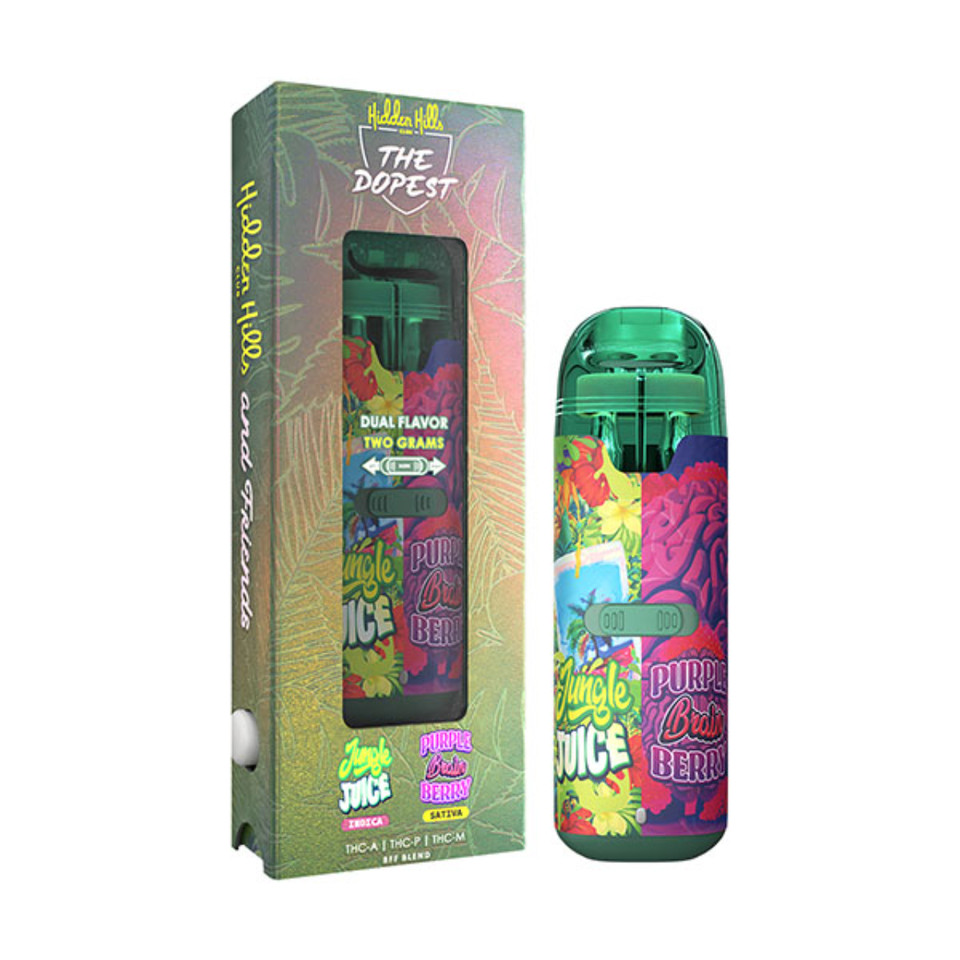 HH & Wonder Brett THC-ATHC-PTHC-M Dual Flavors – 2G Disposable Jungle Juice Purple Brain Berry