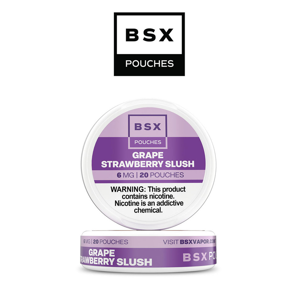 BSX Nicotine Pouches - 1PK Grape Strawberry Slush 6MG