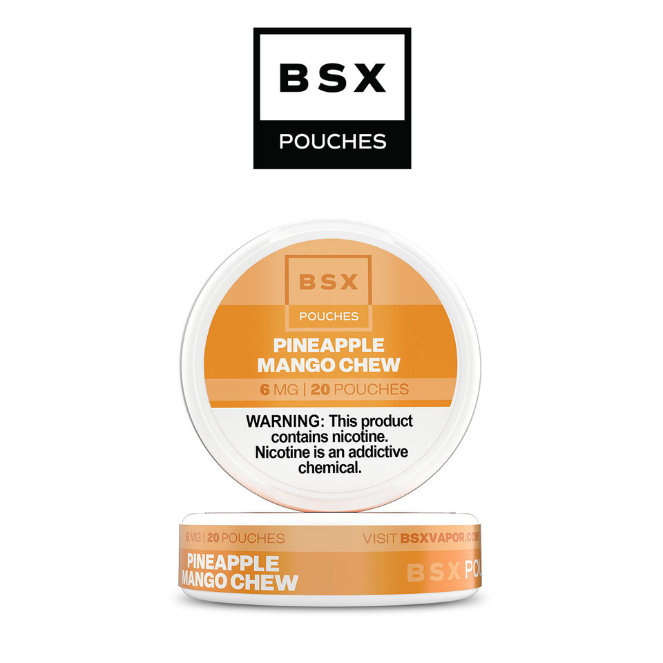 BSX Nicotine Pouches - 1PK Pineapple Mango Chew 6MG