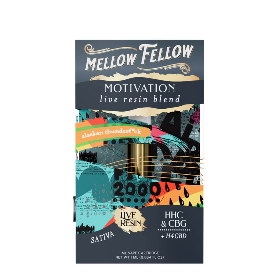 Mellow Fellow Live Resin Blend Cartridge 1ML Motivation - Alaskan Thunder Fck