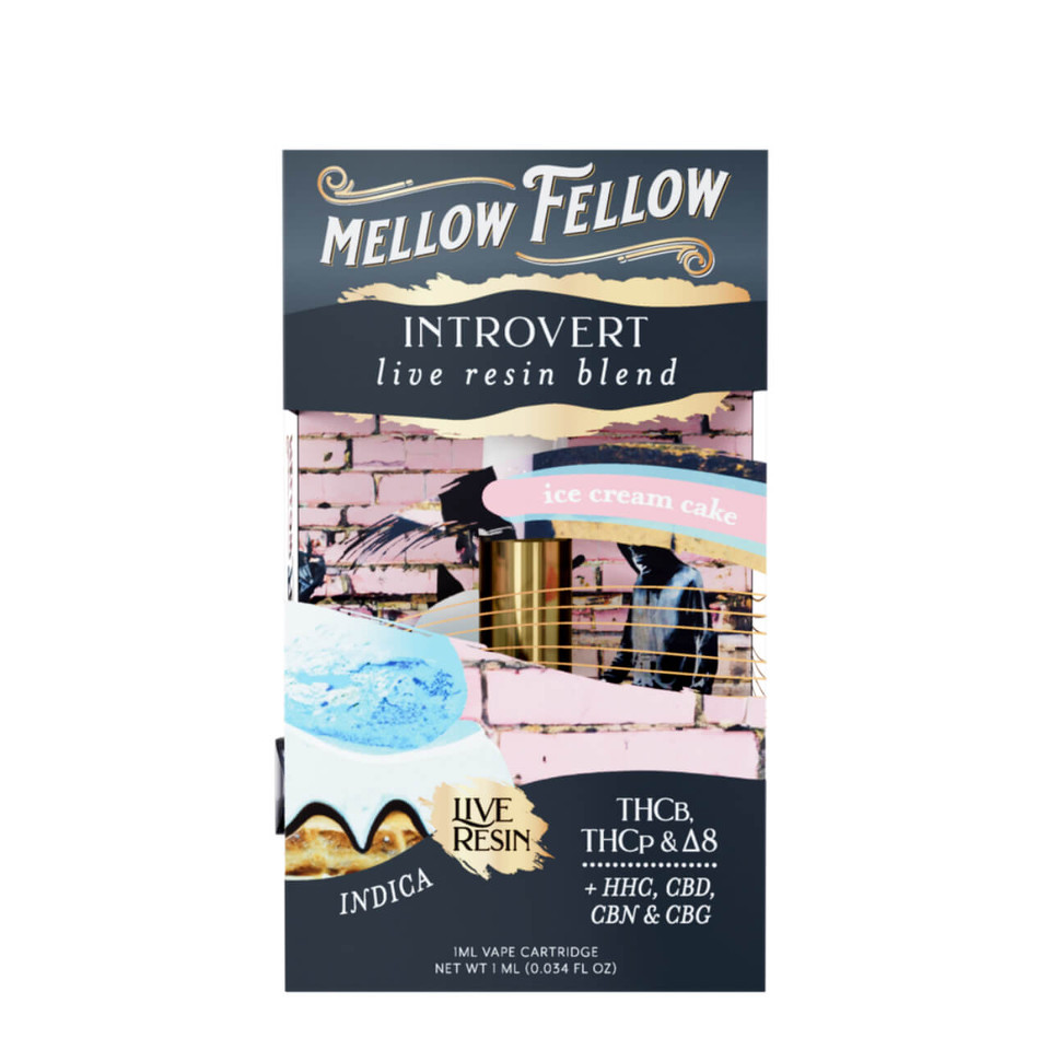 Mellow Fellow Live Resin Blend Cartridge 1ML Introvert - Ice Cream Cake
