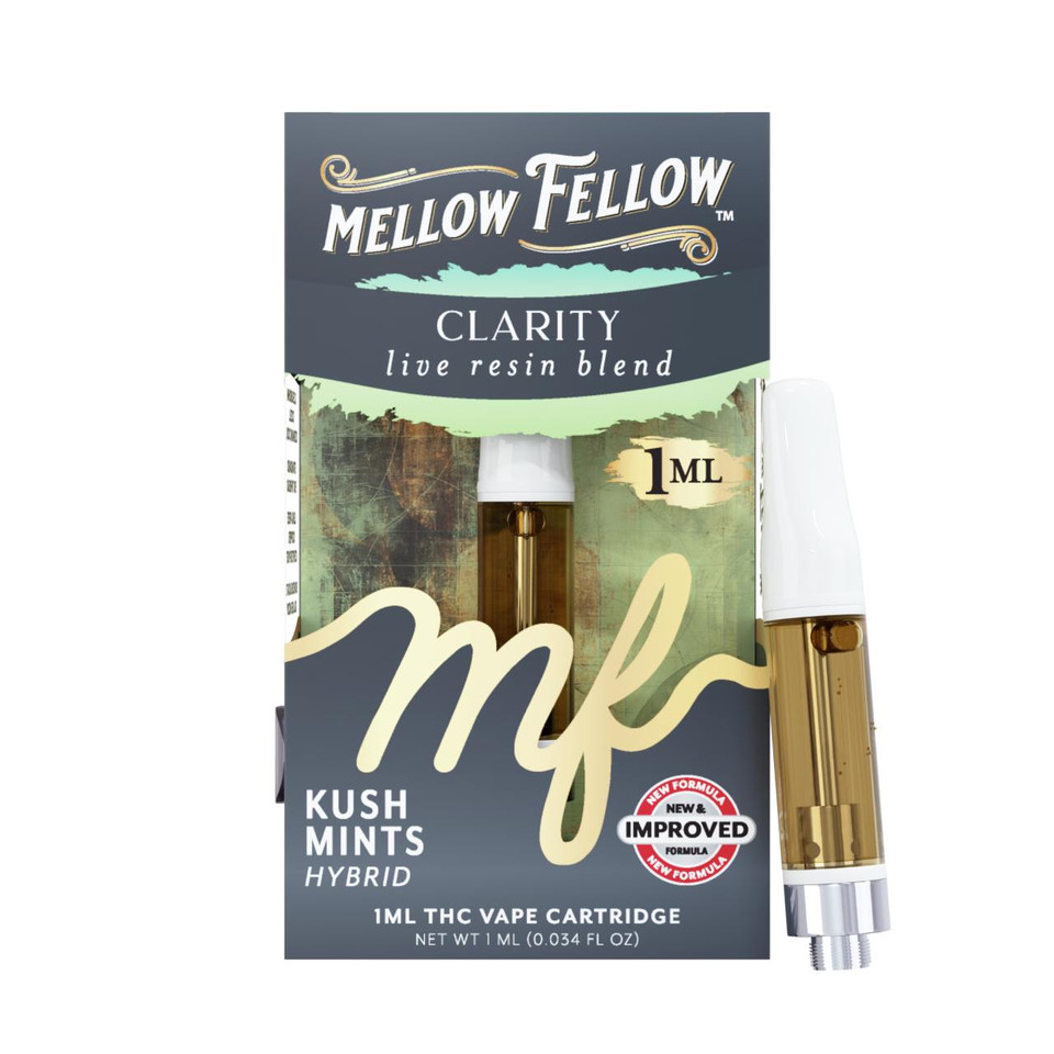 Mellow Fellow Live Resin Blend Cartridge 1ML Clarity - Kush Mints