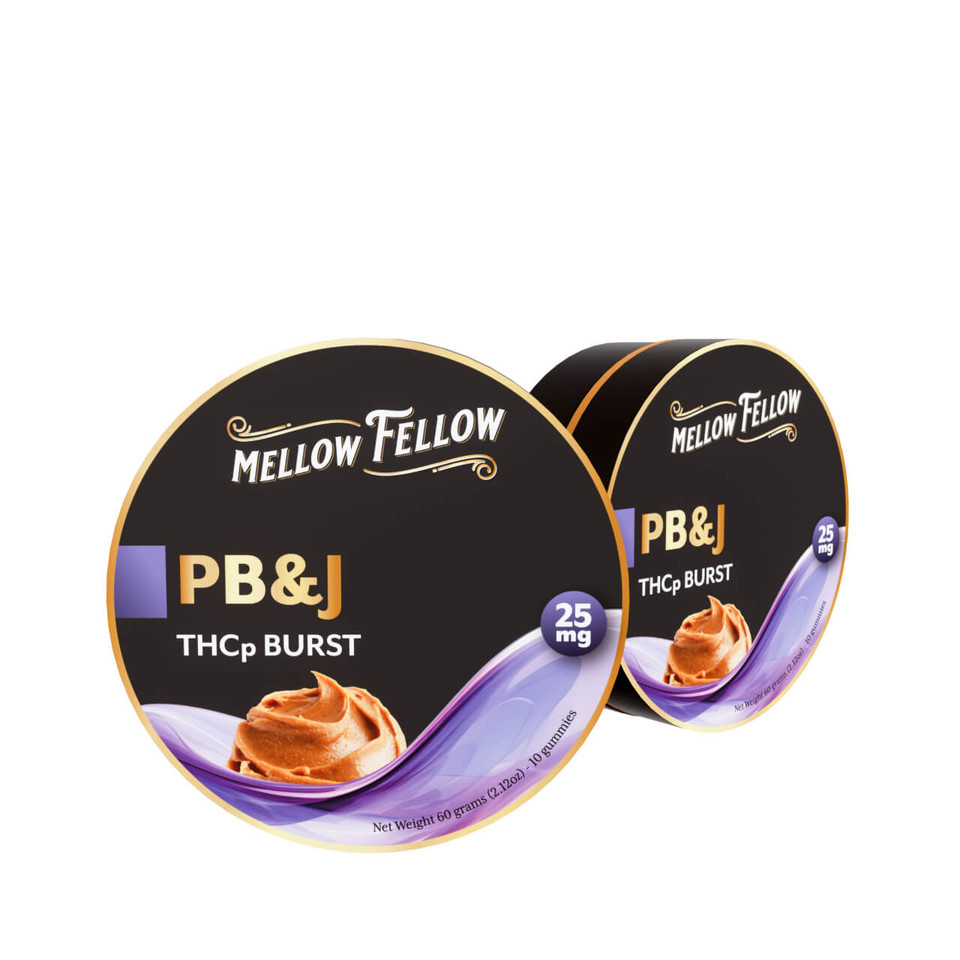 Mellow Fellow THCP Bursts Gummies - 25MG PB&J