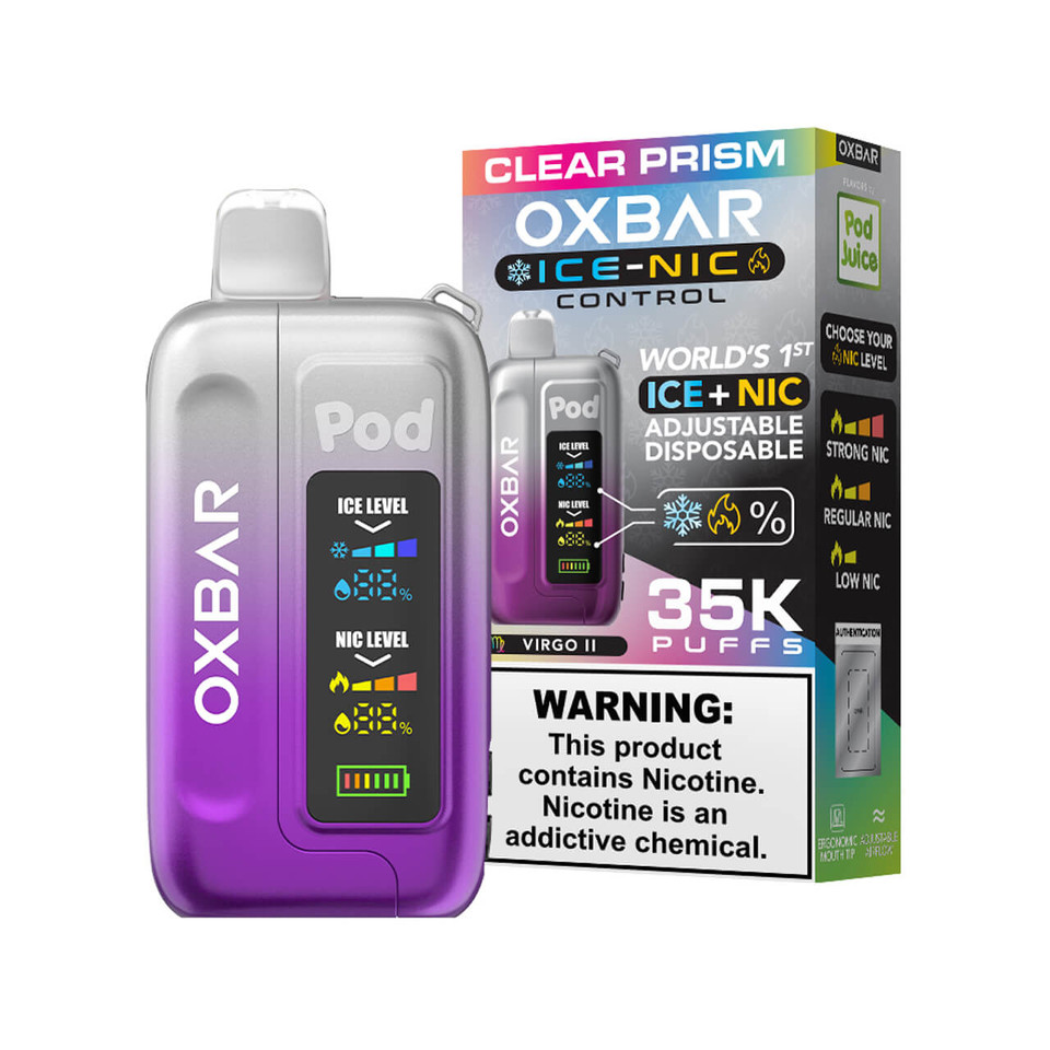 OXBAR x Pod Juice ICE-NIC Control 35K Puff Disposable Clear Prism