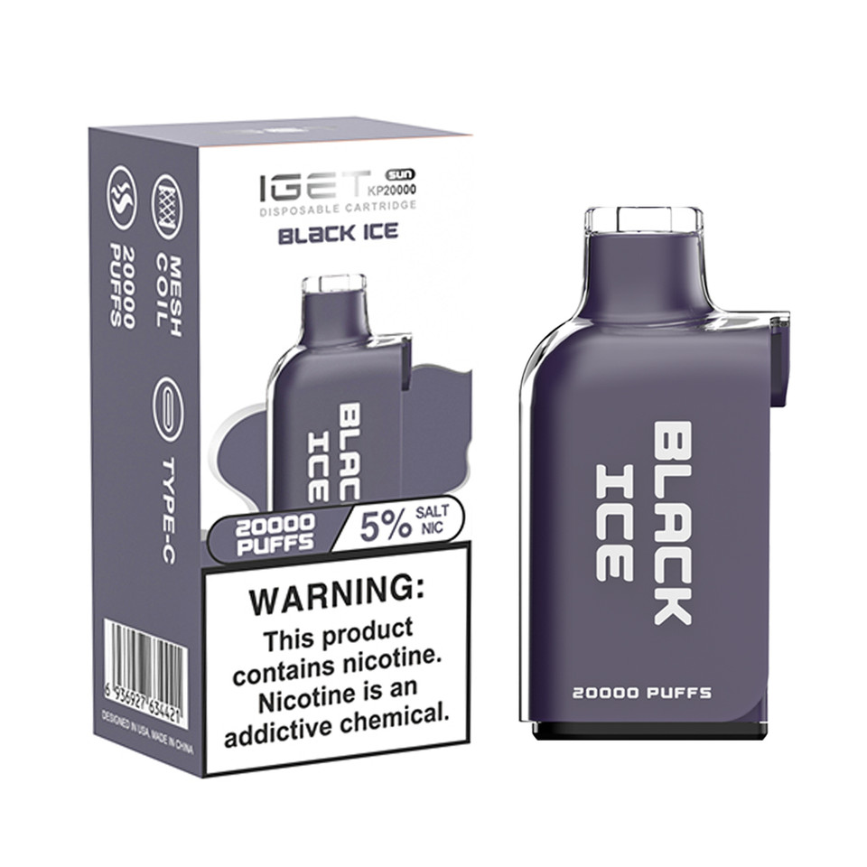 IGET Sun KP20000 Puff Pre-Filled Disposable Pod Black Ice