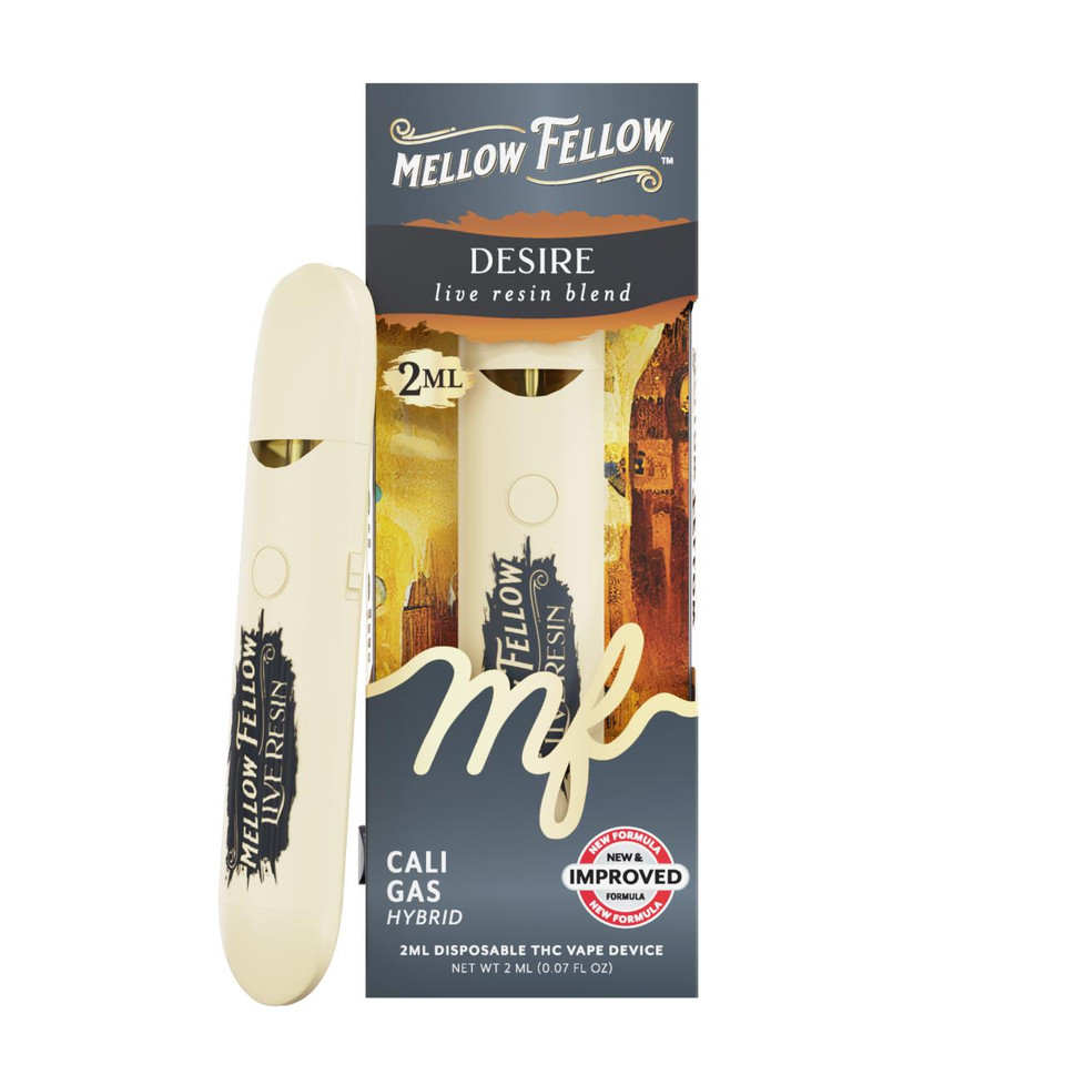 Mellow Fellow Live Resin Blend Disposable - 2ML Desire - Cali Gas