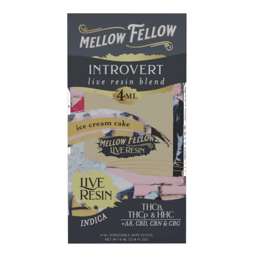 Mellow Fellow Live Resin Blend Disposable - 4ML Introvert - Ice Cream Cake