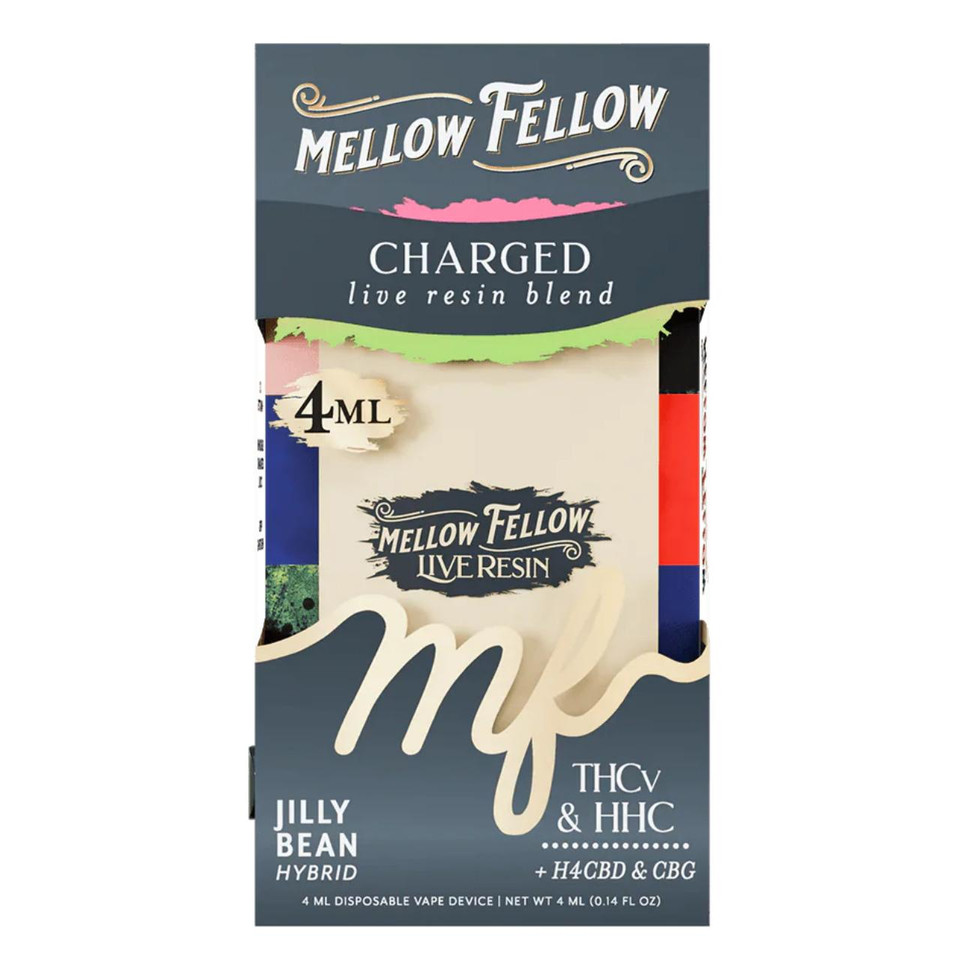 Mellow Fellow Live Resin Blend Disposable - 4ML Charged - Jilly Bean
