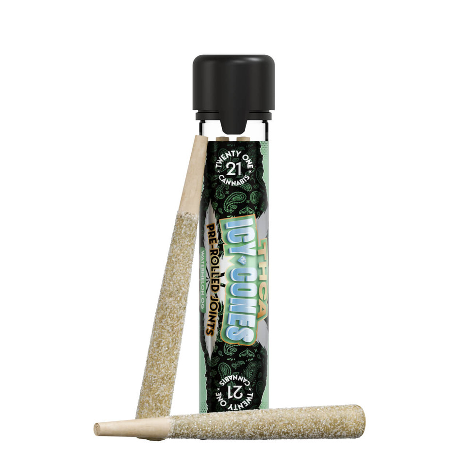 Twenty One Icy Cone THC-A Pre Roll - 2G Watermelon OG