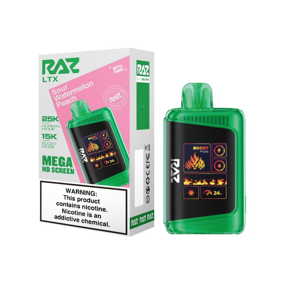 Geek Vape Raz LTX 25K Puff Disposable Sour Watermelon Peach