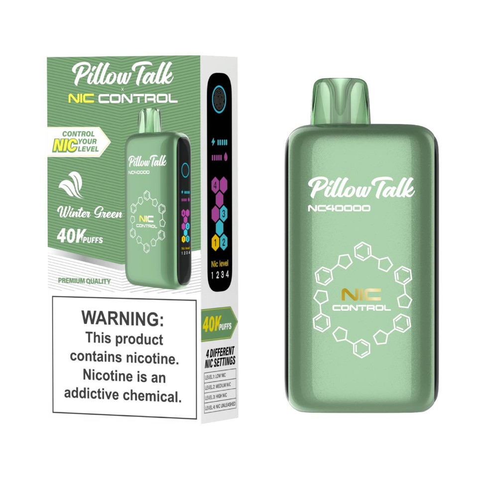 Pillow Talk Nic Control NC40000 Puff Disposable Winter Green