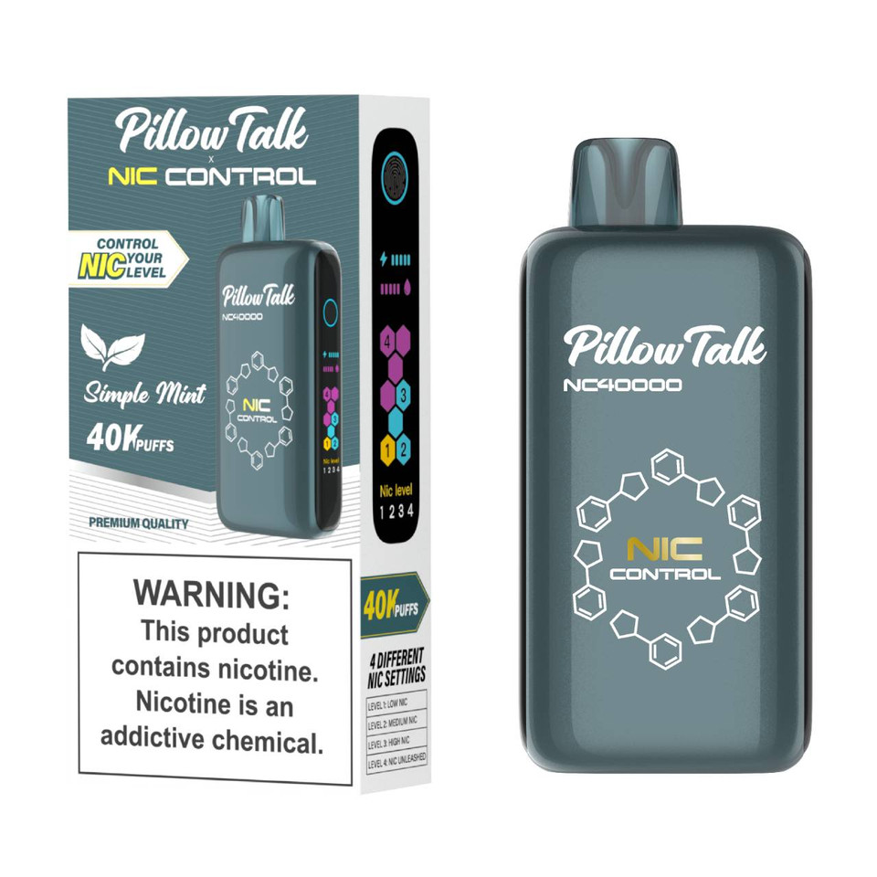 Pillow Talk Nic Control NC40000 Puff Disposable Simple Mint