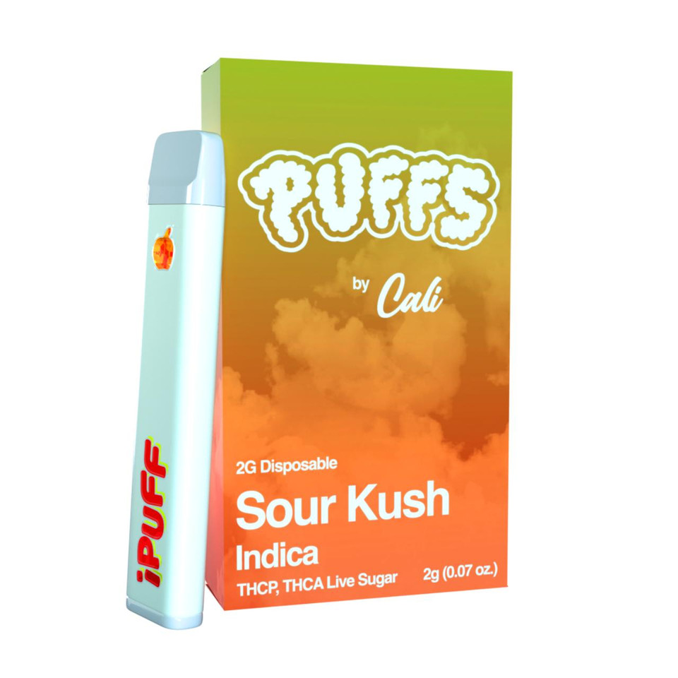 Puffs by Cali Extrax THC-P THC-A Live Sugar Resin Disposable - 2G Sour Kush
