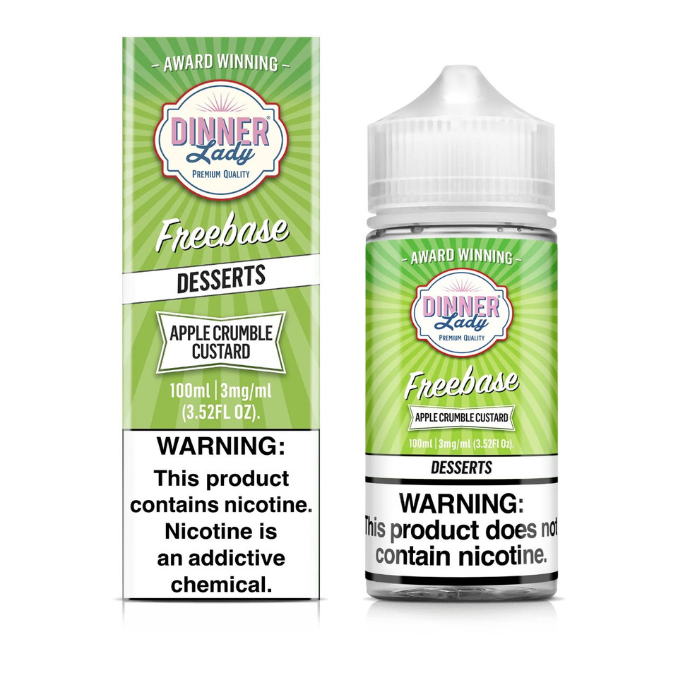 Dinner Lady Apple Crumble Custard 100ml E-Juice 3mg