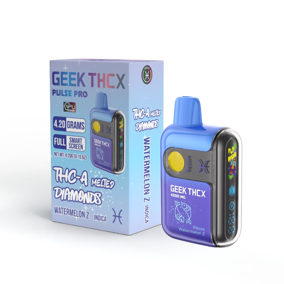 Geek THC-X Pulse Pro THC-A Melted Diamonds Disposable - 4.2G Watermelon Z- Indica