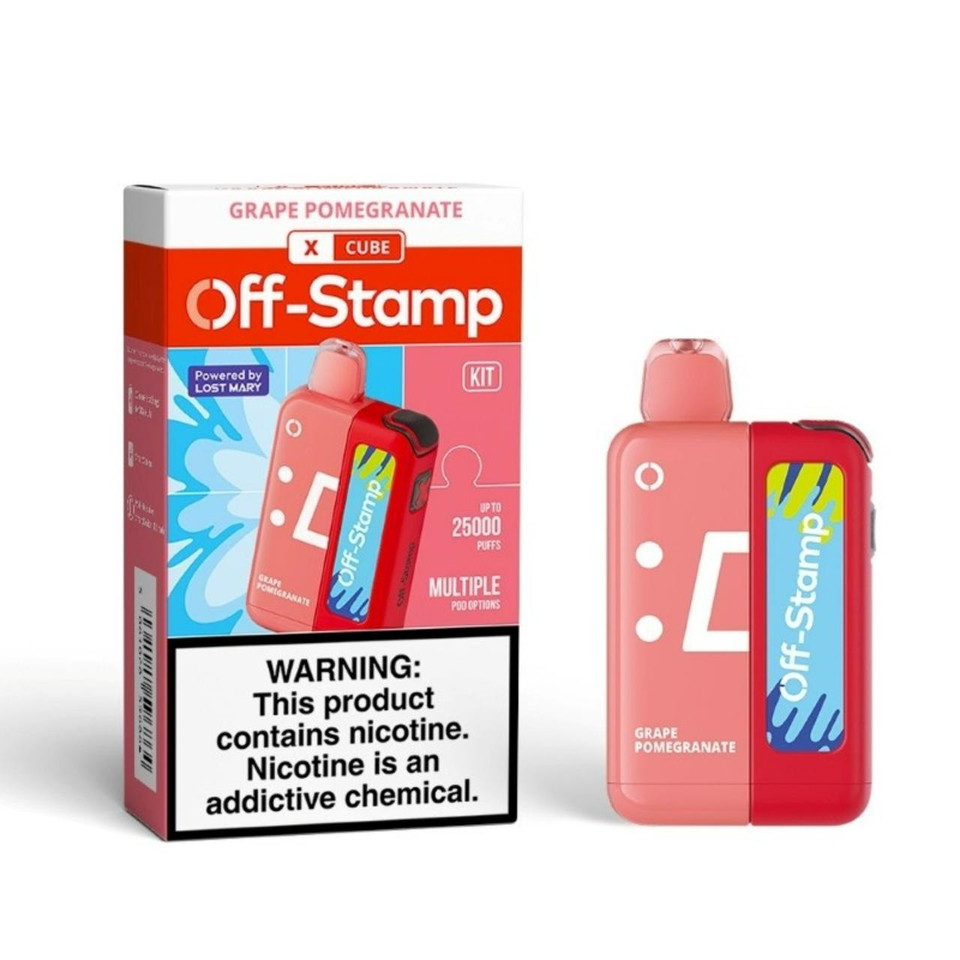 Off Stamp X- Cube 25K Puff Disposable  Grape Pomegranate