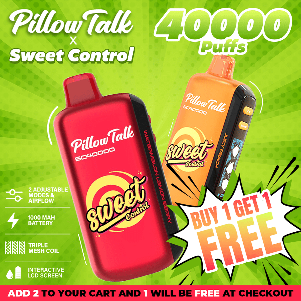 Pillow Talk Sweet Control SC40000 Disposable (40000 Puffs) - Buy 1 Get 1 Free