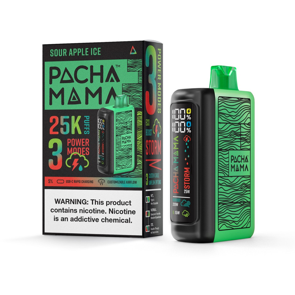 Pachamama 25K Puff Disposable Sour Apple Ice