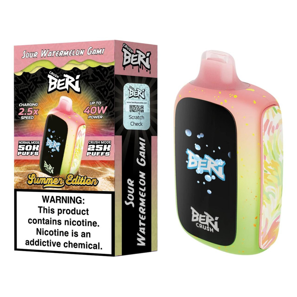 Beri Crush 50K Puff Disposable Sour Watermelon Gami