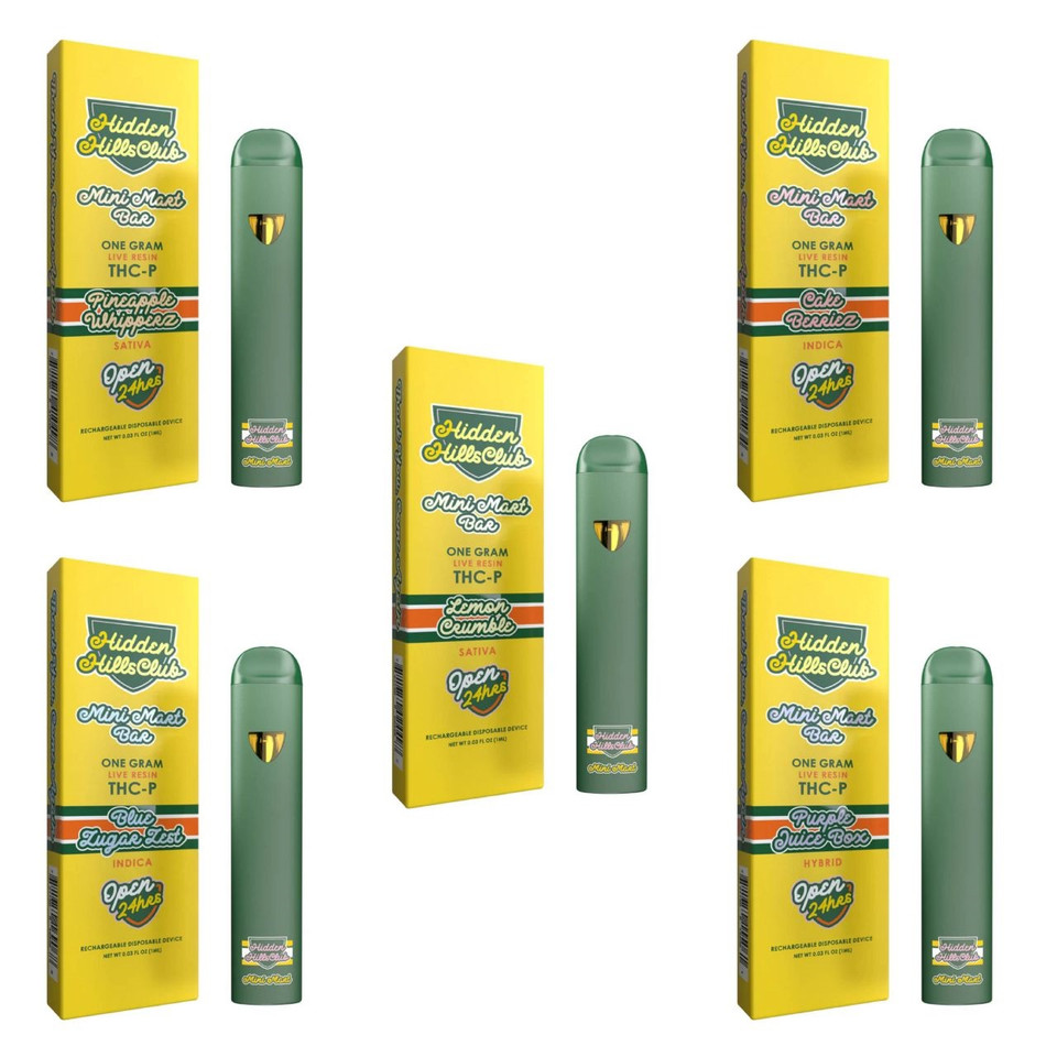 Hidden Hills Club Mini Mart Bar THC-P Live Resin Disposable – 1G