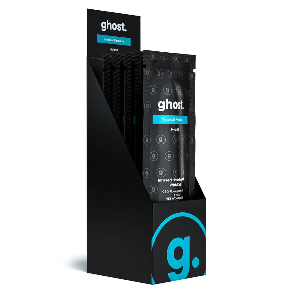 Ghost Infused Hash CBG HHC Kief Pre Roll 2PK Open Box