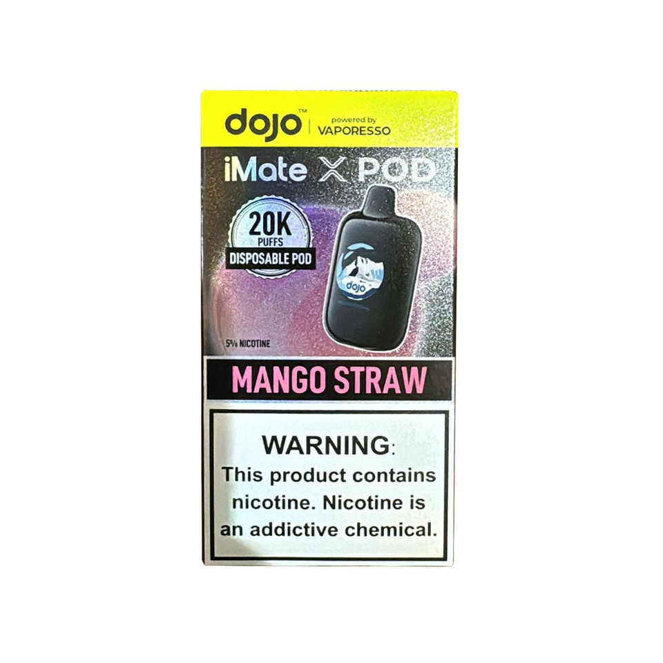 Vaporesso Dojo iMate X Pre-Filled 20K Puff Disposable Replacement Pod Cartridge-Mango Straw