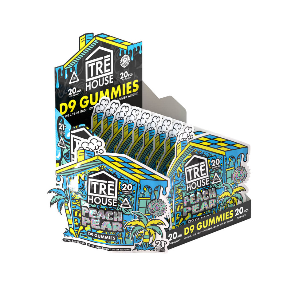 Tre House D9 Gummies-400MG 20CT Peach Pear
