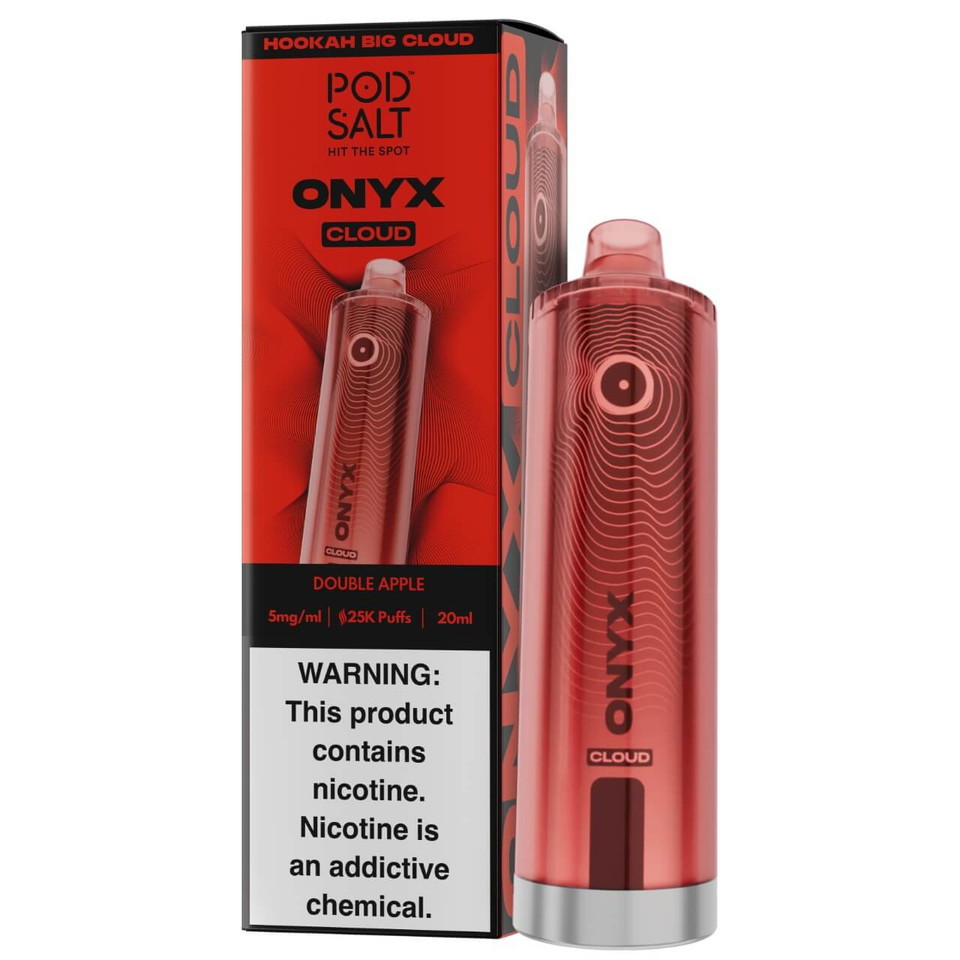 Pod Salt Onyx Cloud 25K Puff Shisha Disposable Double Apple