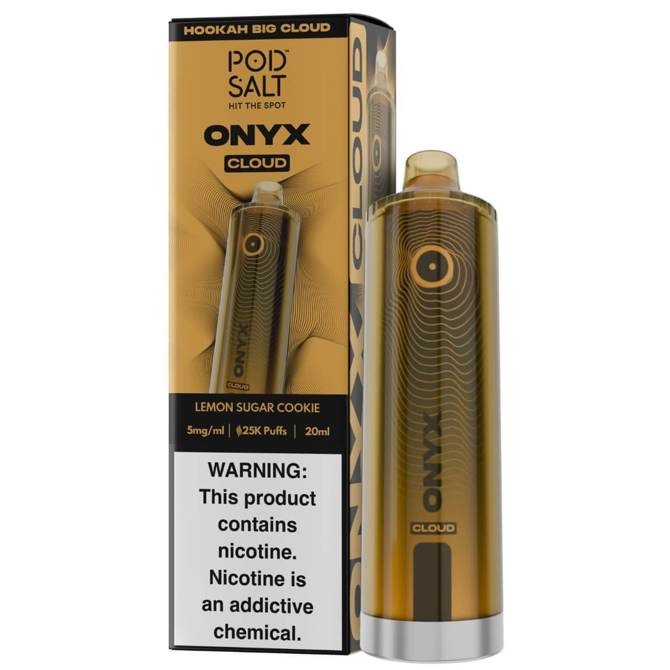 Pod Salt Onyx Cloud 25K Puff Shisha Disposable Lemon Sugar Cookie