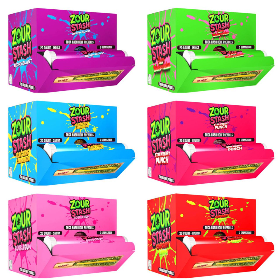 Zour Stash THC-A Hash Hole Prerolls 20CT