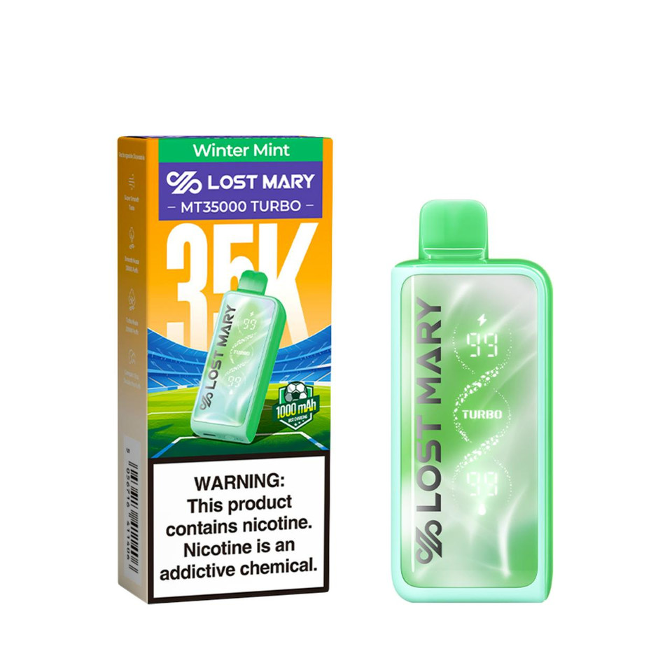 Lost Mary MT 35,000 Puff Turbo Disposable Winter Mint - World Cup Edition