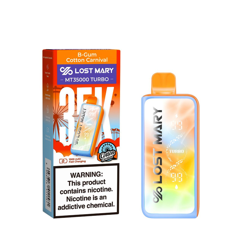 Lost Mary MT 35,000 Puff Turbo Disposable B-Gum Cotton Carnival - Cotton Carnival Edition
