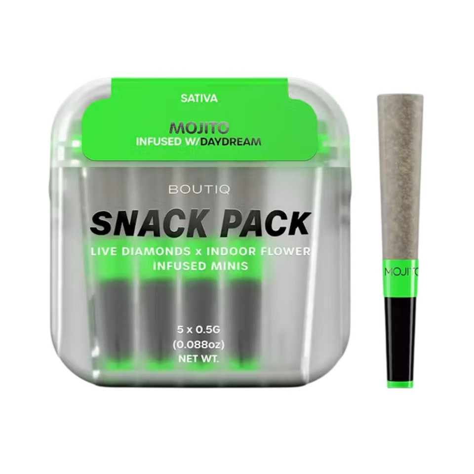 BOUTIQ THC-A Infused 0.5G Mini Pre-Rolls 5CT Mojito-Day Dream Sativa
