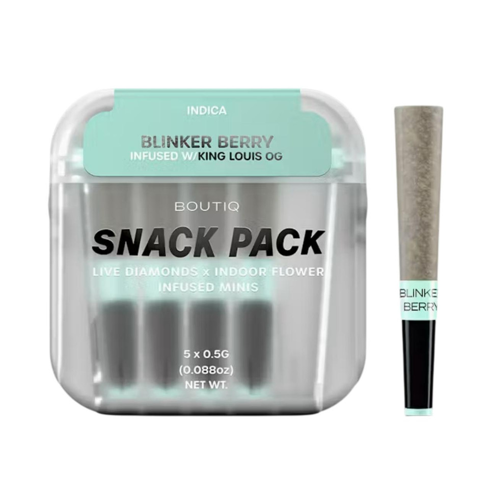 BOUTIQ THC-A Infused 0.5G Mini Pre-Rolls 5CT Blinker Berry-King Louis Indica