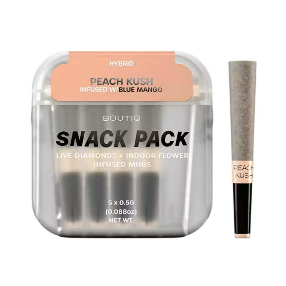 BOUTIQ THC-A Infused 0.5G Mini Pre-Rolls 5CT Peach Kush-Blue Mango Hybrid