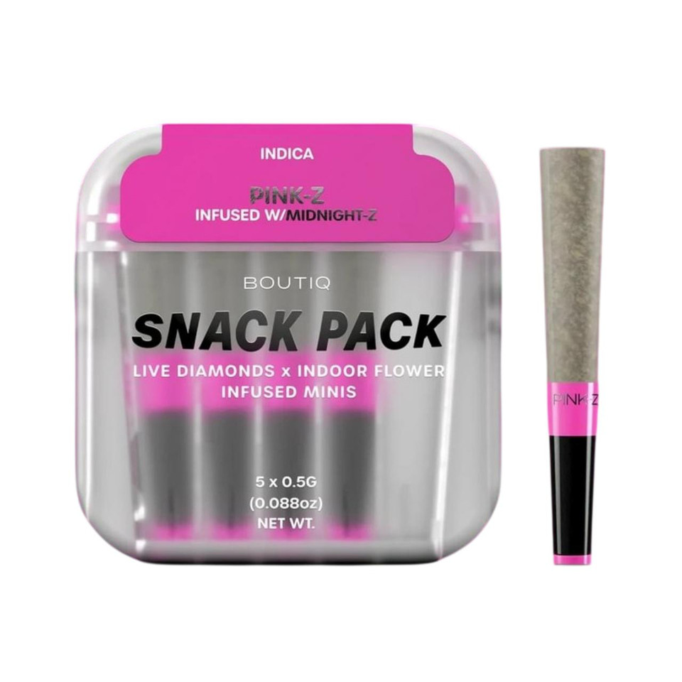 BOUTIQ THC-A Infused 0.5G Mini Pre-Rolls 5CT Pink-Z+Midnight-Z -Indica