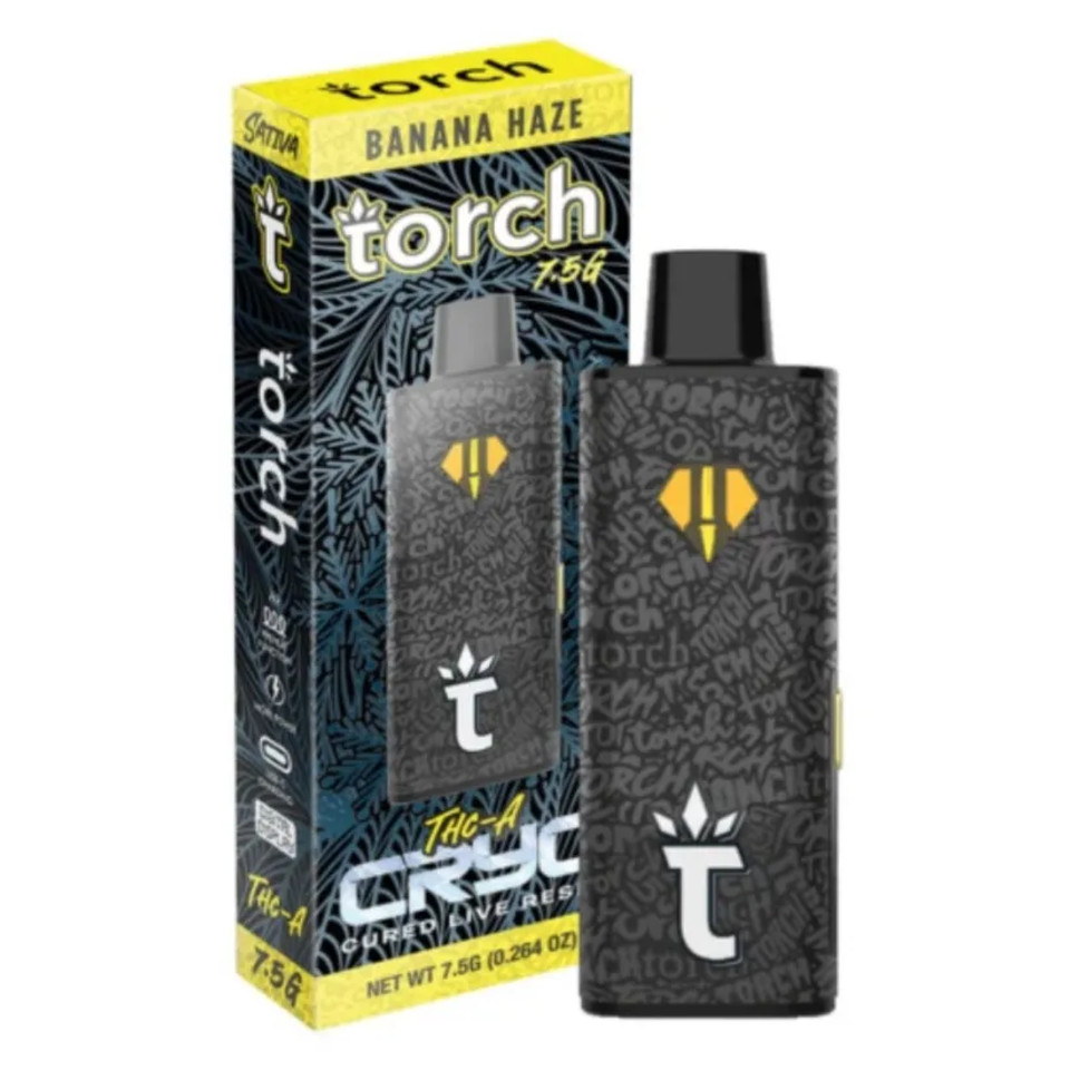 TORCH CRYO THC-A Cured Live Resin Disposable 7.5G Banana Haze/Sativa