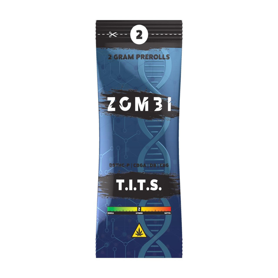 Zombi D9 THC-P CBGA DB CBG Prerolls 4G (2Count) T.I.T.S