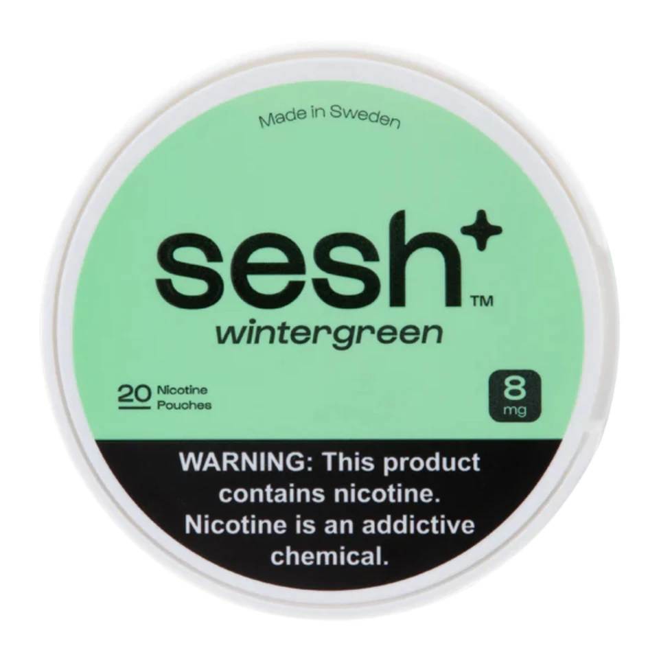 Sesh + Nicotine Pouches-Wintergreen-8mg