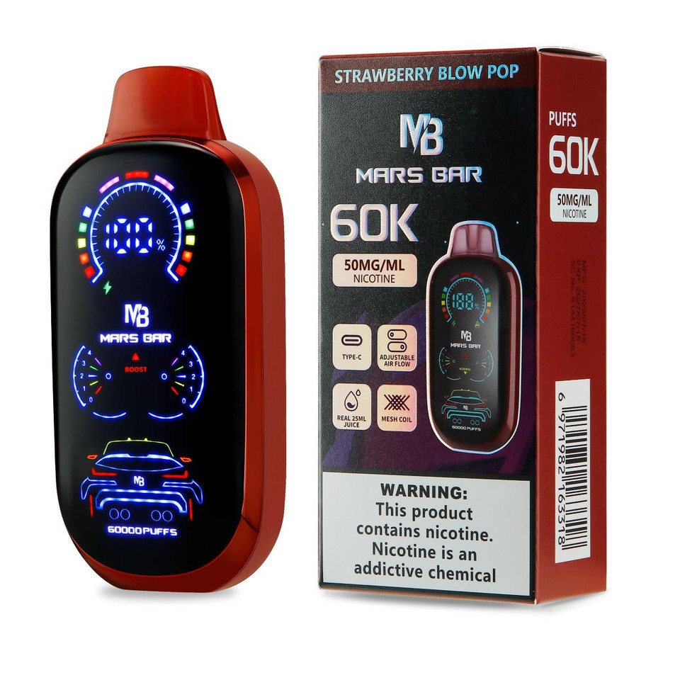 Mars Bar 60K Puff Disposable Strawberry Blow Pop