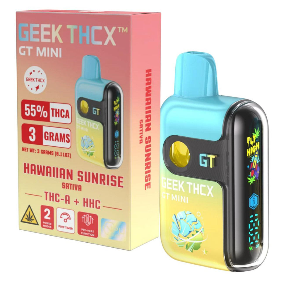 Geek THC-X GT Mini THC-A HHC Disposable- 3G Hawaiian Sunrise