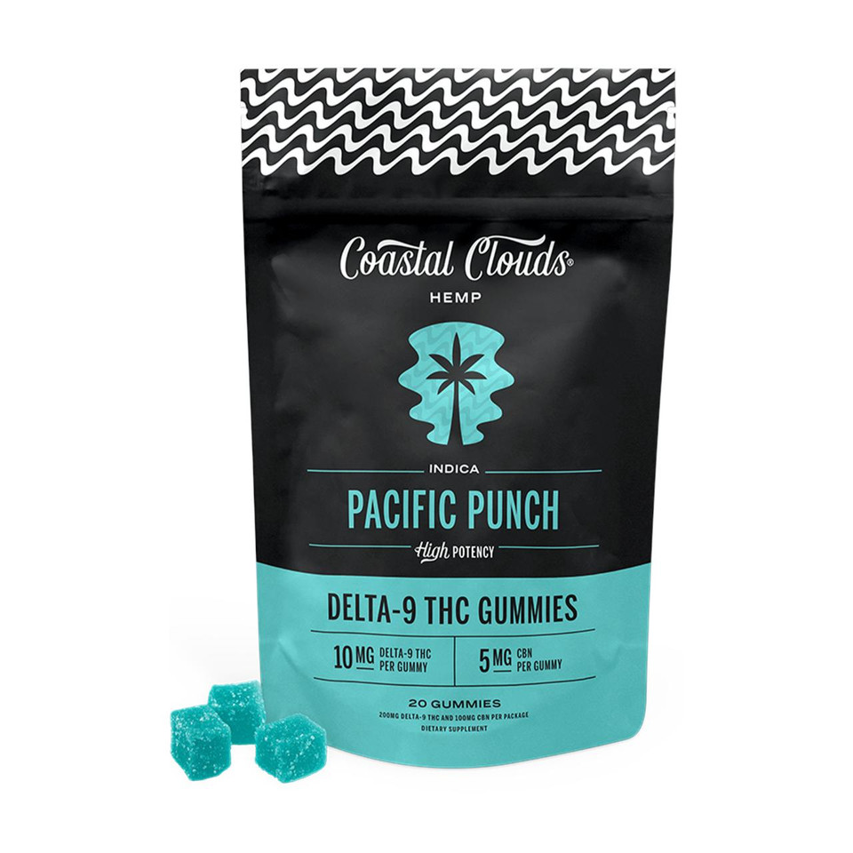 Coastal Clouds D9 THC Gummies Pacific Punch Indica