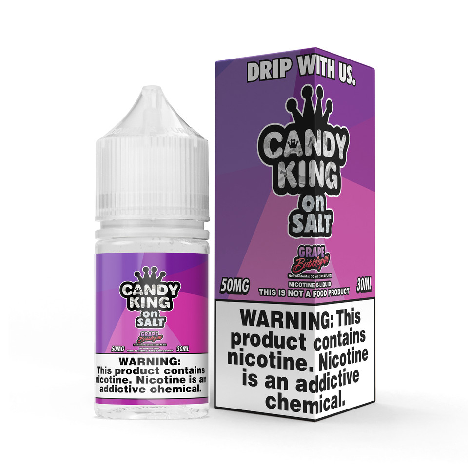 Candy King 30ml Salt E-Juice 35MG 50mg Bubble Gum Grape