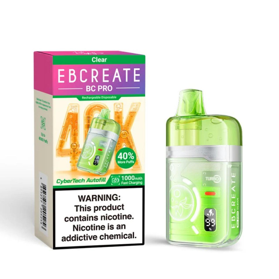 EBCREATE BC Pro 40K Puff Disposable Clear