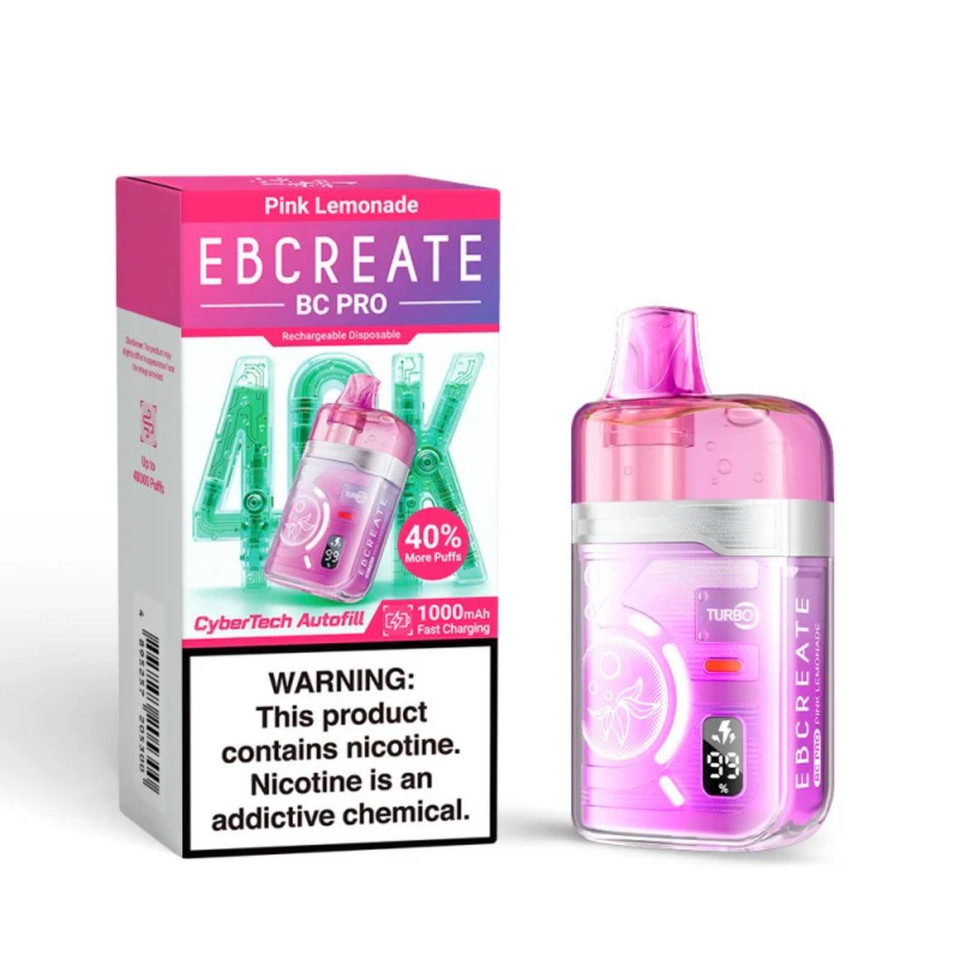 EBCREATE BC Pro 40K Puff Disposable Pink Lemonade