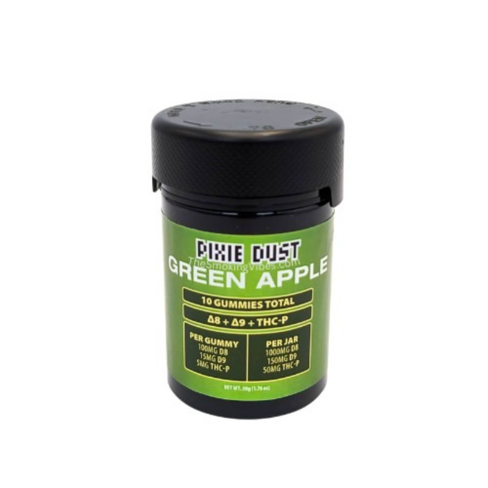 Pixie Dust D8D9THC-P Gummies 1200MG Green Apple