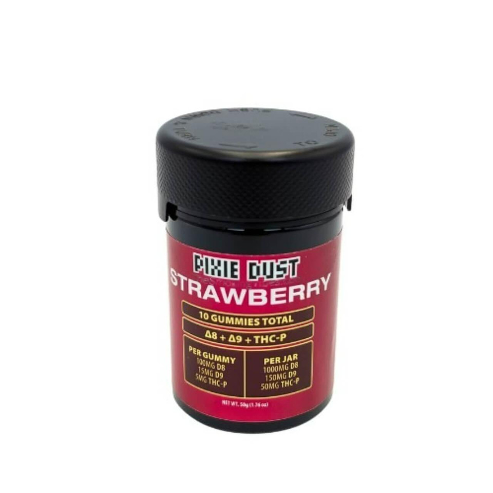 Pixie Dust D8 D9 THC-P Gummies 1200MG Strawberry