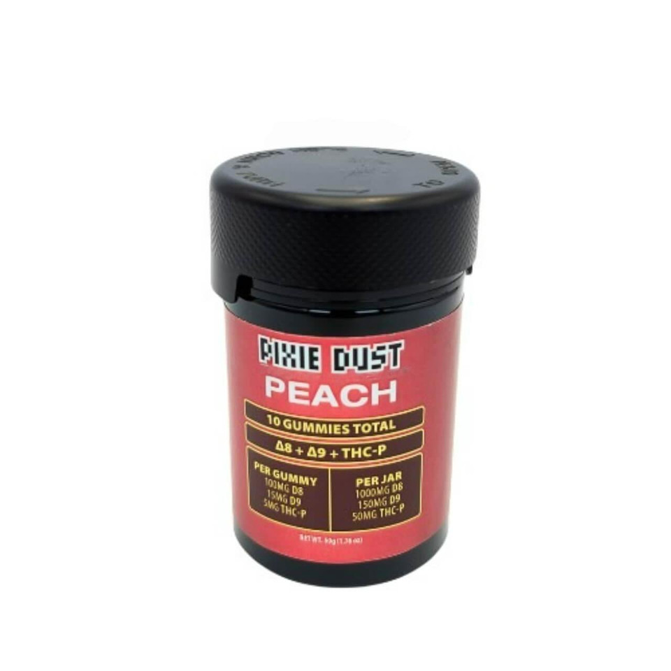Pixie Dust D8 D9 THC-P Gummies 1200MG Peach
